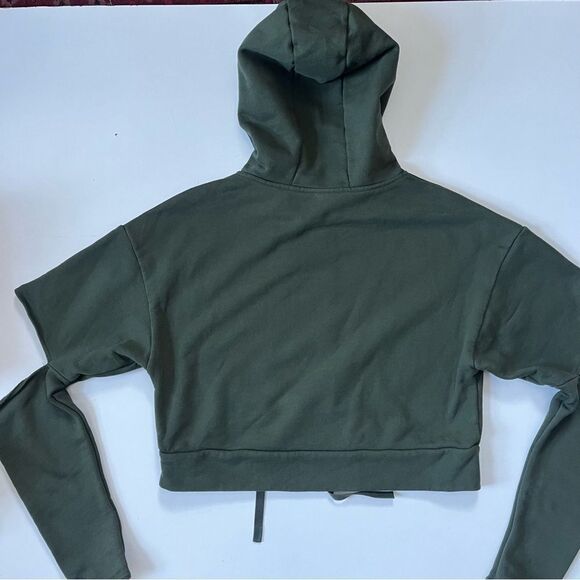 ALO Yoga Green Cropped Hoodie - Picture 9 of 10